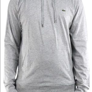 Grey Lacoste hoodie
